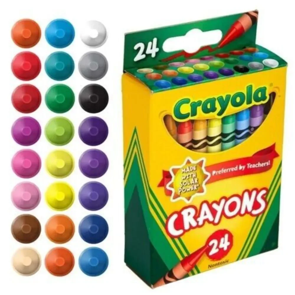 Crayola Made w Solar Power Preferred by‎ Teachers 24 Nontoxic Crayons/12 Boxes
